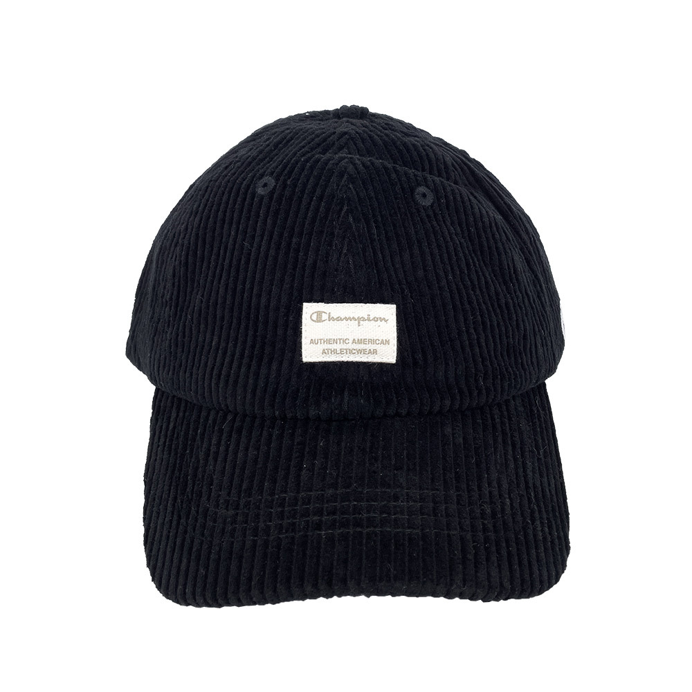 中性-HY燈芯絨刺繡棒球帽-黑色（381-0093-BLACK）