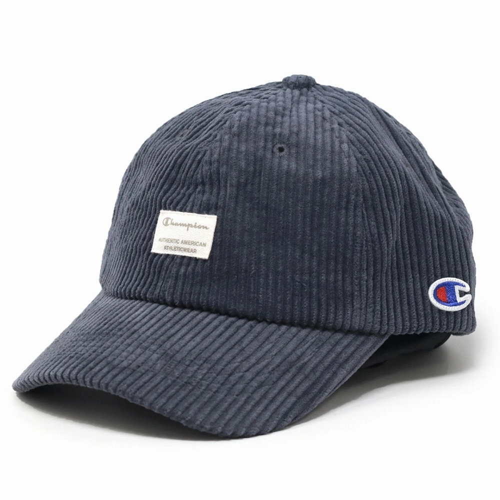 中性-HY燈芯絨刺繡棒球帽-藍色（381-0093-NAVY）