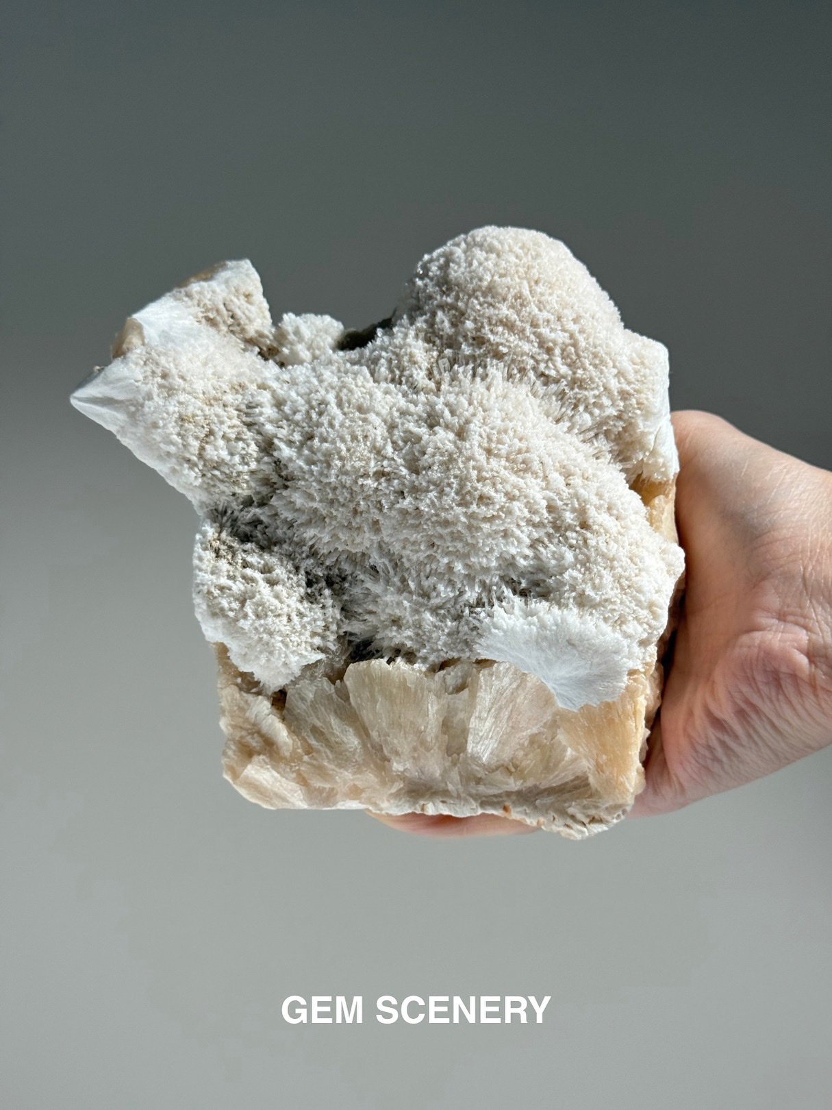 The Silent Fold - Scolecite with Stilbite