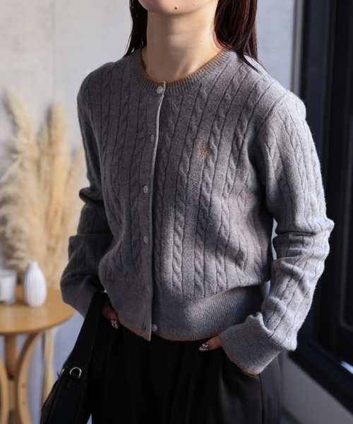 #現貨🇯🇵日本 25秋冬 ap retro × U.S. POLO ASSN 領口撞色 麻花針織外套