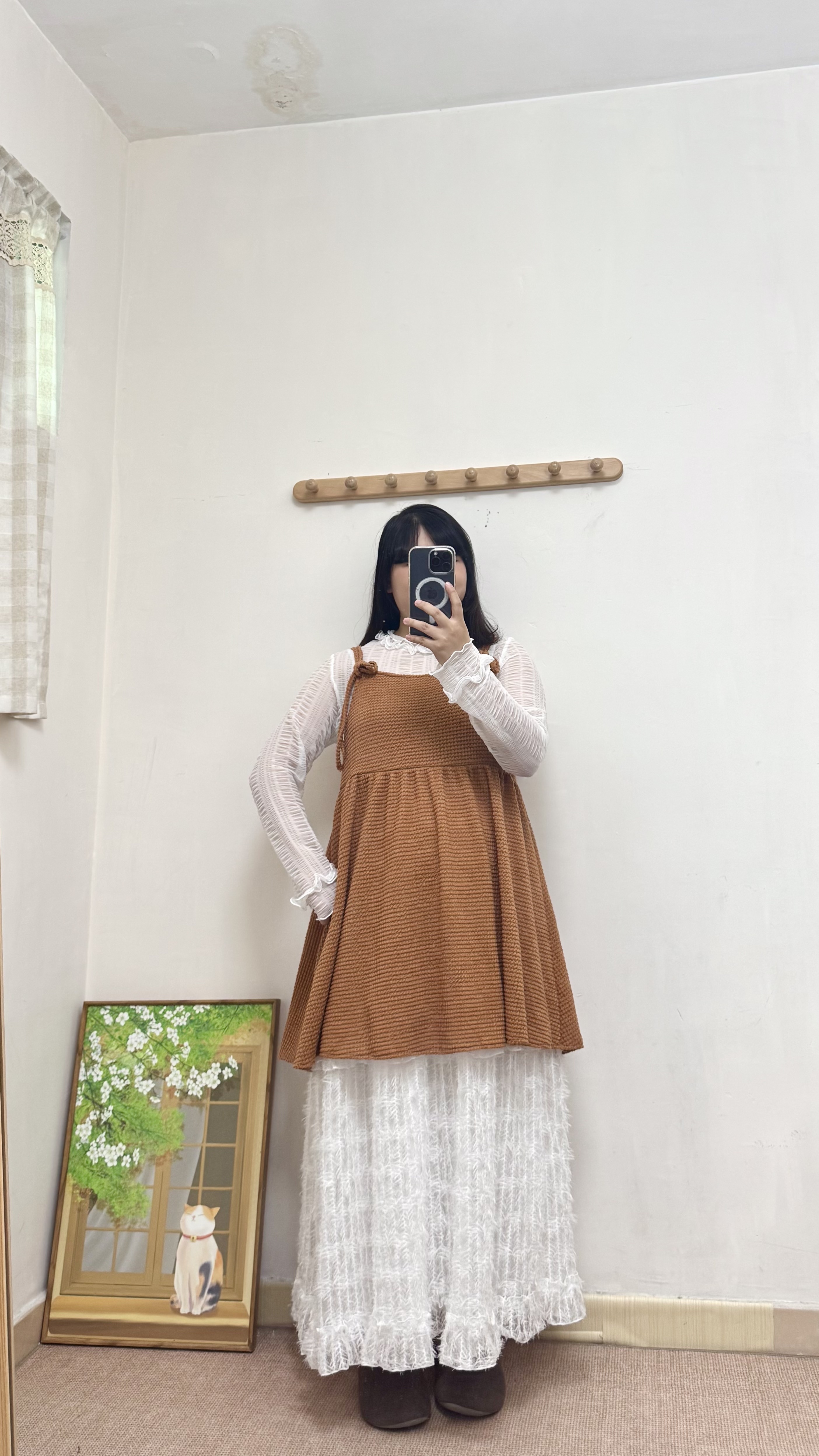 窩夫格紋毛巾2 way 吊帶