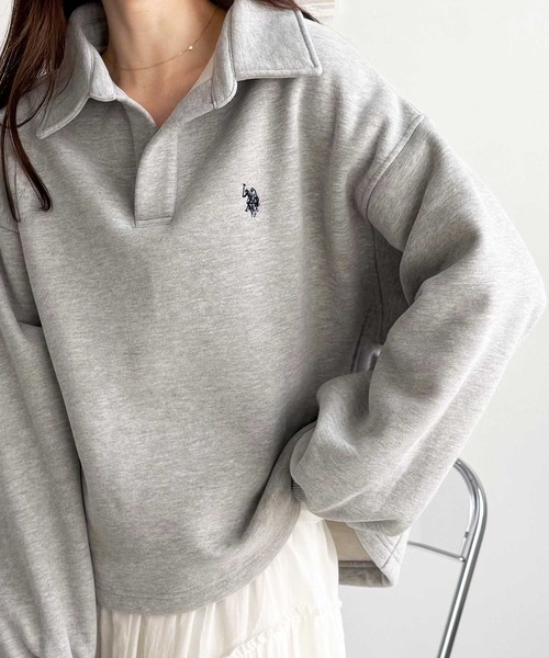 #預購 🇯🇵日本 26秋冬 GeeRA × U.S. POLO ASSN Polo領寬鬆刷毛大學T