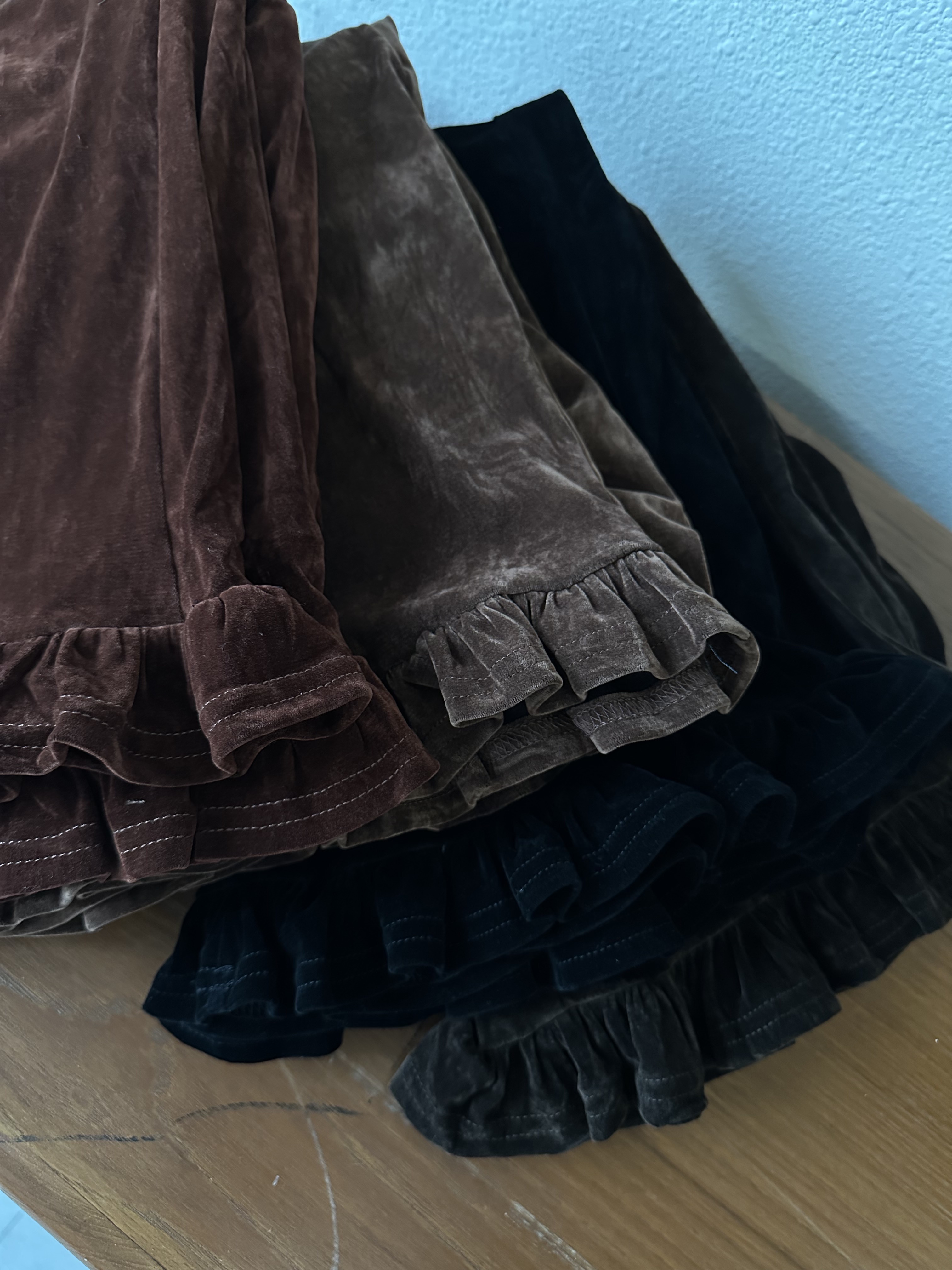 復古絲絨花邊褲 - TR53841