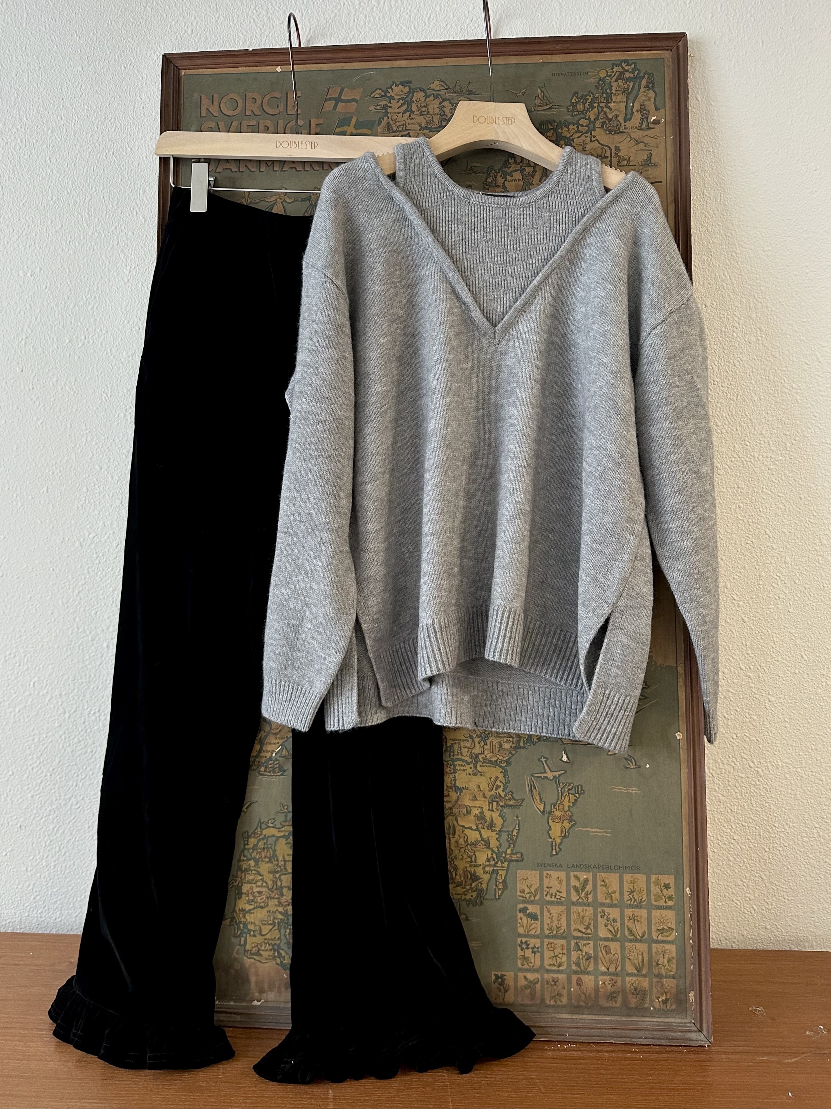 復古絲絨花邊褲 - TR53841