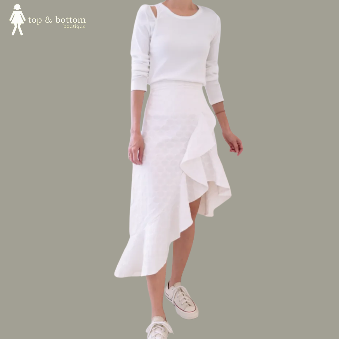 RUFFLED ASYMMETRICAL SKIRT