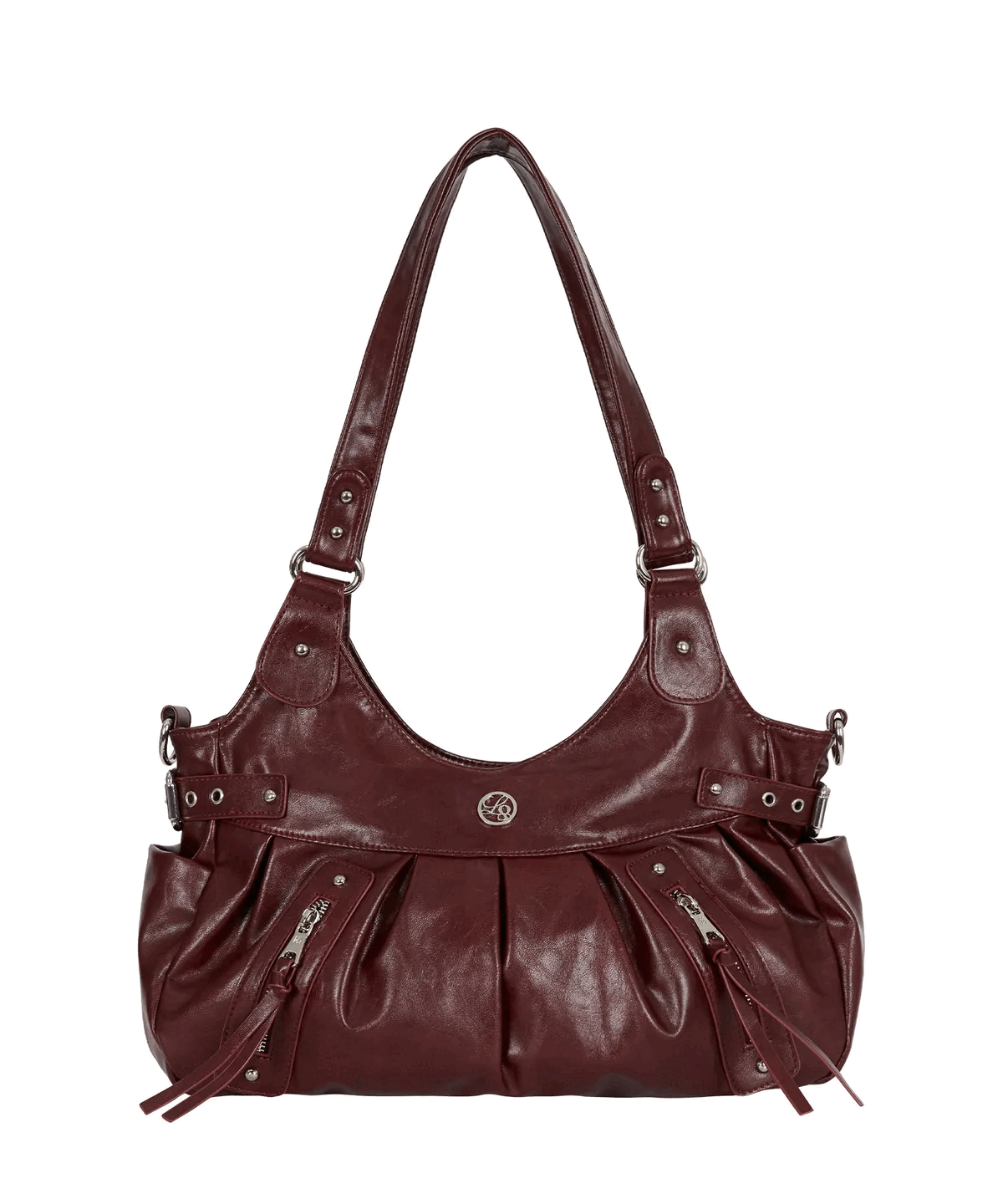 illigo - ambler buckle shoulder bag (burgundy)