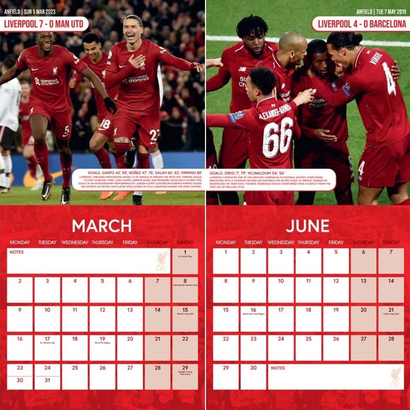 利物浦2026年經典曆