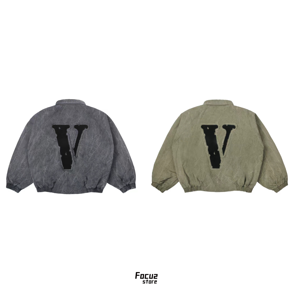 【Focus Store】預購 VLONE Big Logo Washed Bomber Jacket 水洗飛行外套 兩色