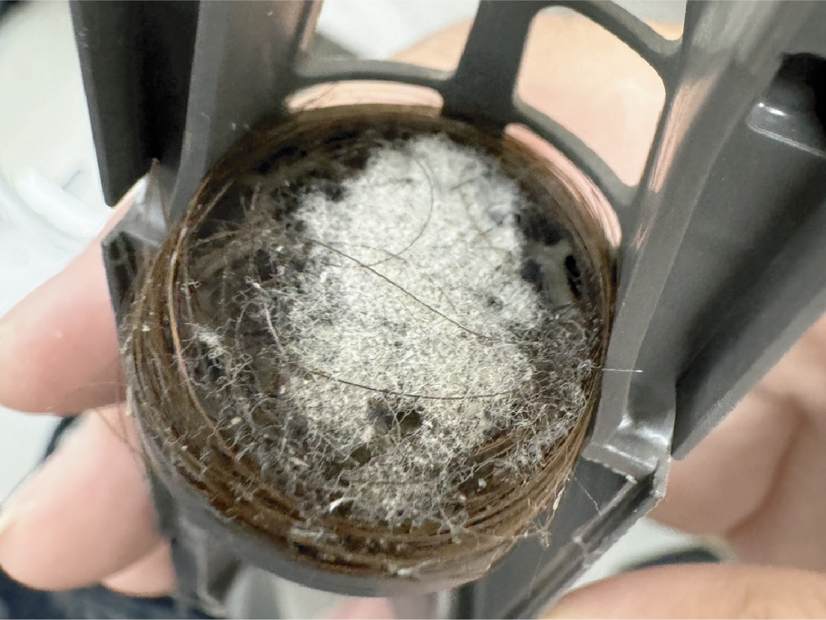 維修前馬達負荷過高或風道阻塞狀況