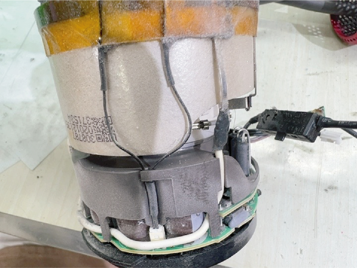 維修前電源供應正常但馬達故障