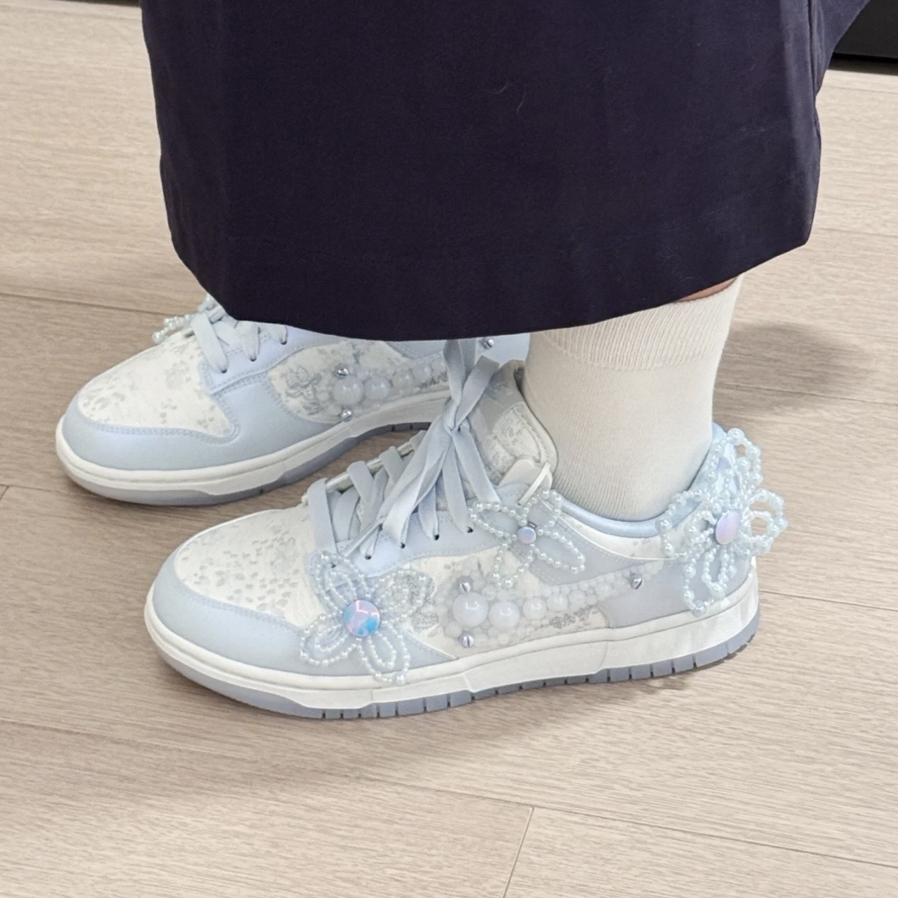 NIKE DUNK LOW x SUSAN FANG 小花 珍珠藍 設計師聯名 女鞋 HV8575-100