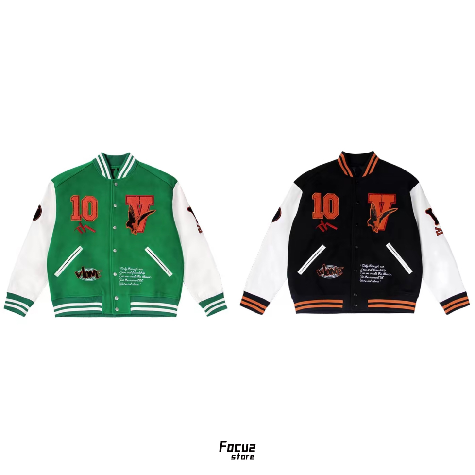 【Focus Store】預購 VLONE Embroidered Logo Varsity Jacket 刺繡棒球外套 兩色