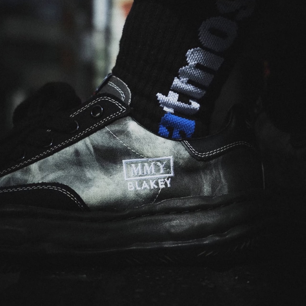 MAISON MIHARA YASUHIRO x ATMOS x #FR2 BLAKEY LOW 黑白煙燻 溶解鞋 三方聯名 MMY