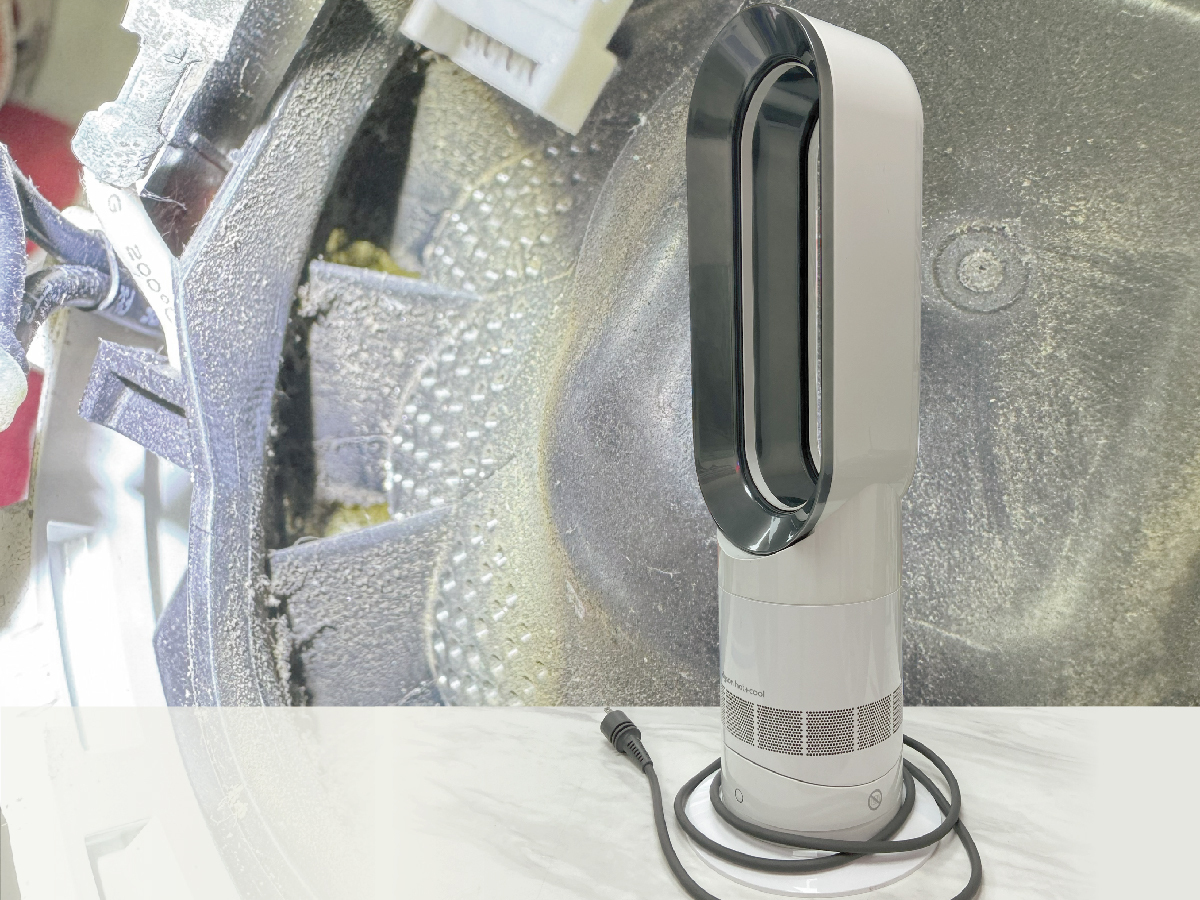 維修前 風道與離心風扇積塵嚴重