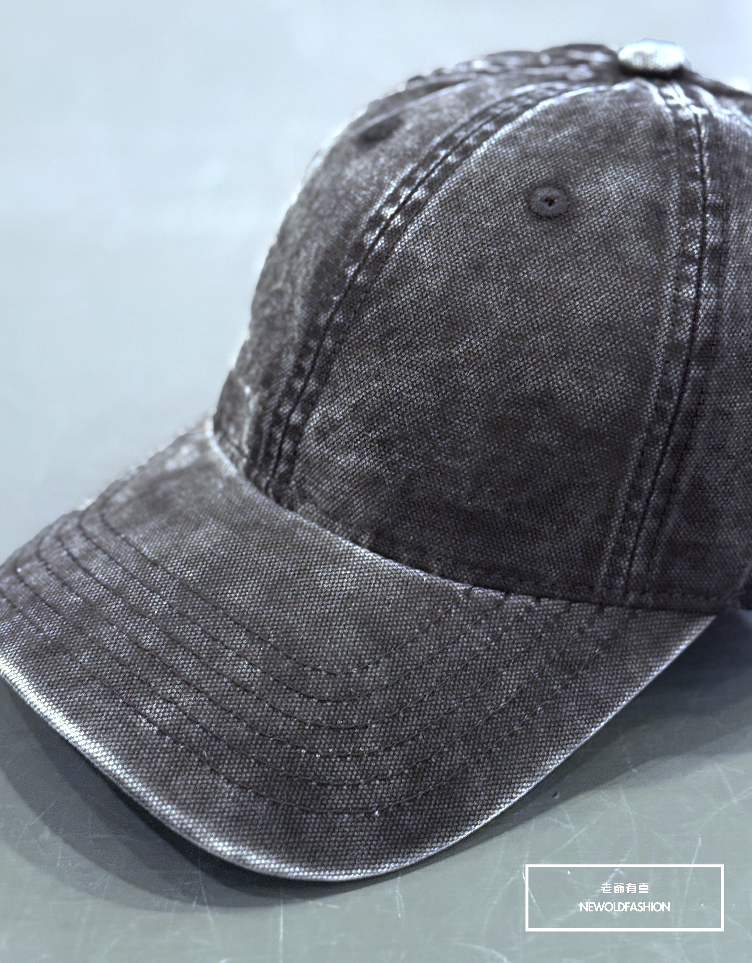 『新品上市』重磅水洗仿舊棒球帽-黑