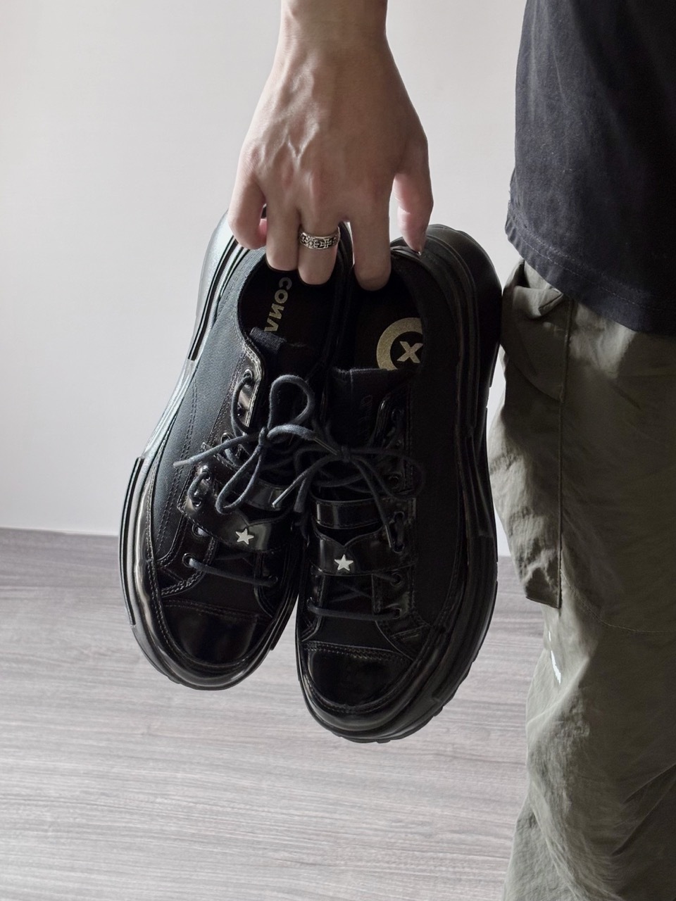 CONVERSE RUN STAR LEGACY CX 黑武士 黑色 夾心餅乾 低筒 增高 厚底 男女鞋 A16583C / 預購