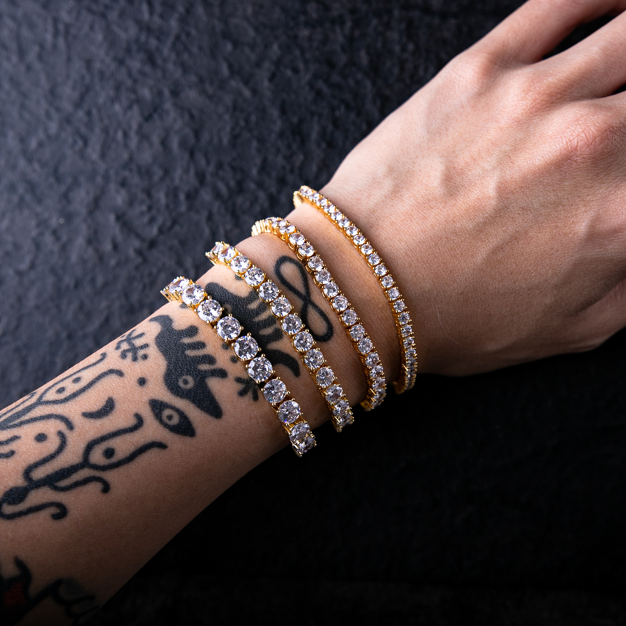 代購-<1000元左右交換禮物>Gold Coast 3mm - 6mm 經典單排鑽網球 手鍊