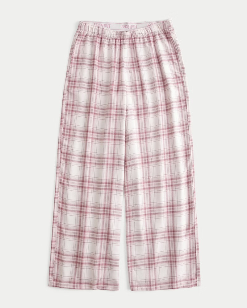 Hollister 格紋褲Number Graphic Baggy Flannel Pants