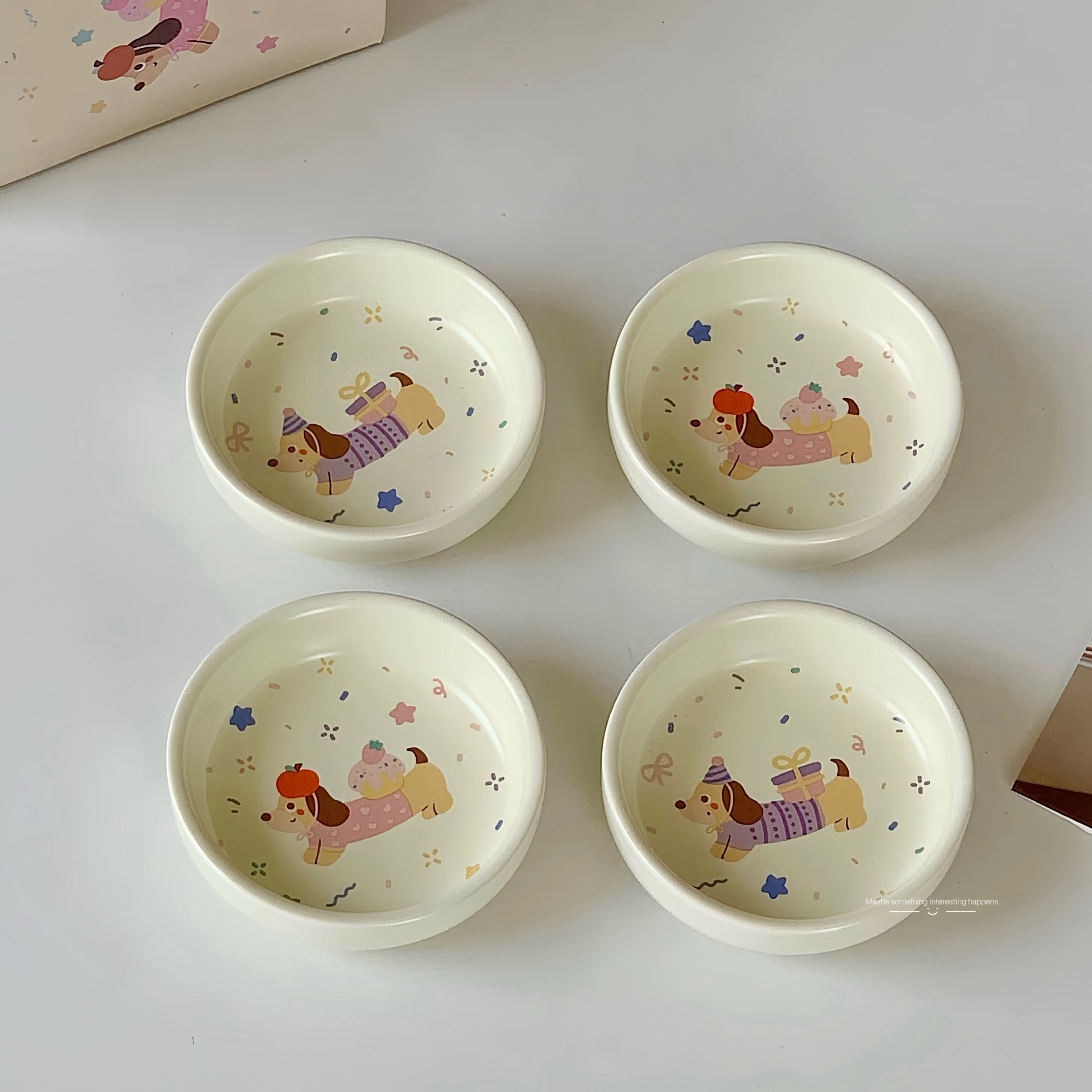 《6336》臘腸狗派對陶瓷味碟醬料碟