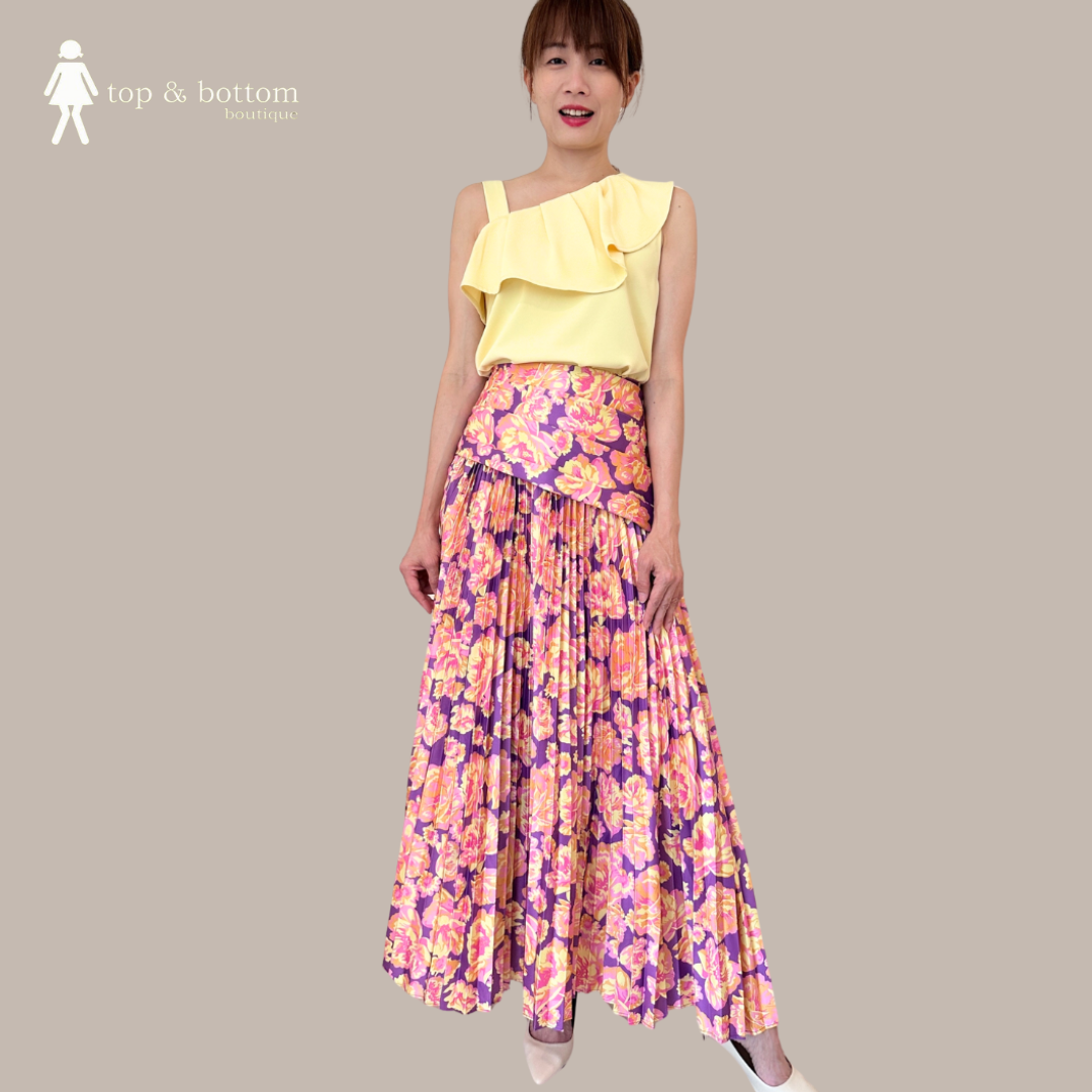 CHIFFON STRAP & FRILLS SHOULDER BLOUSE