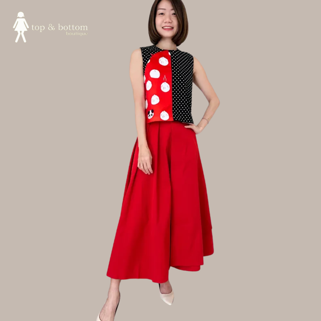 POLKA DOT & PANDA CROP TOP