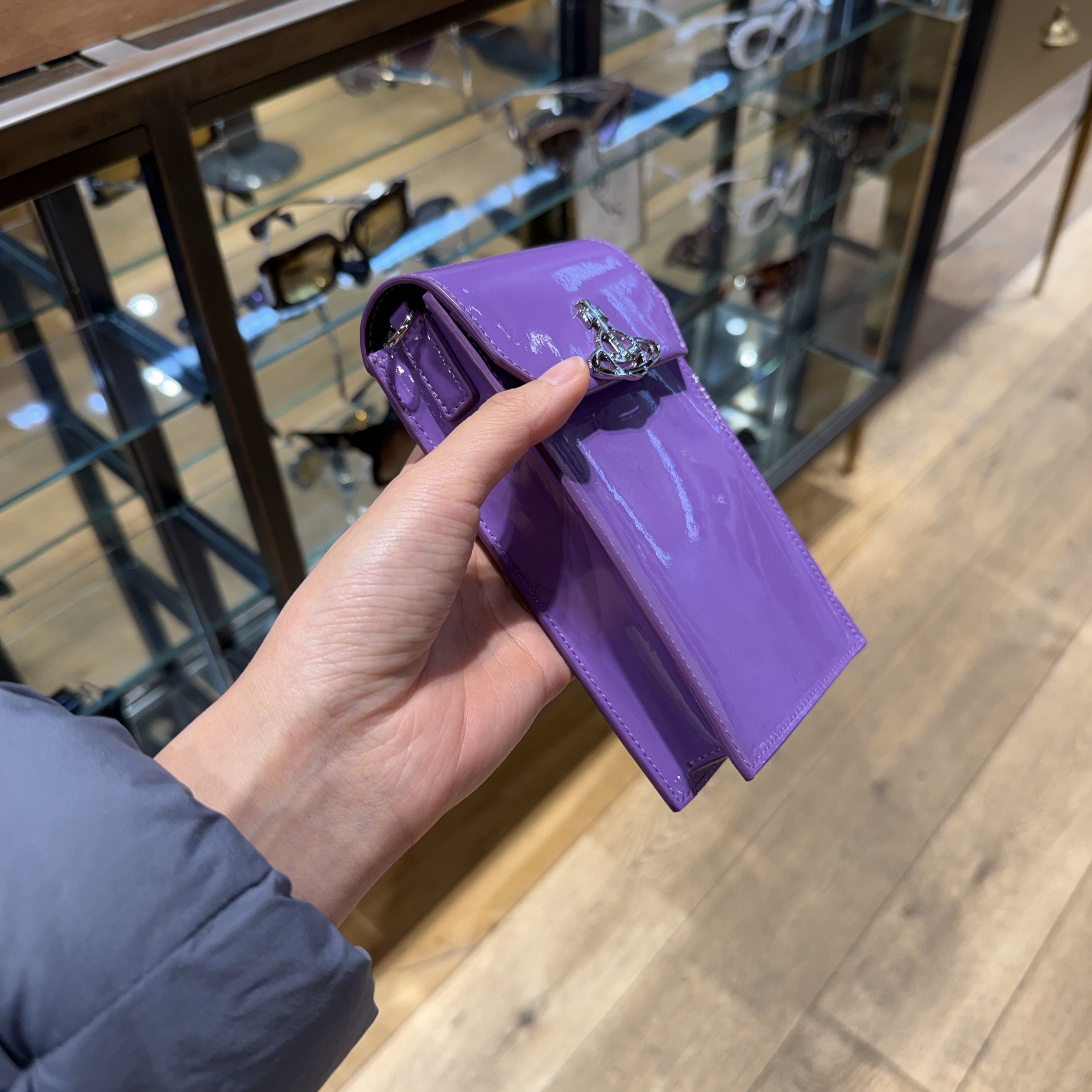 Vivienne Westwood Shiny Phone bag Purple