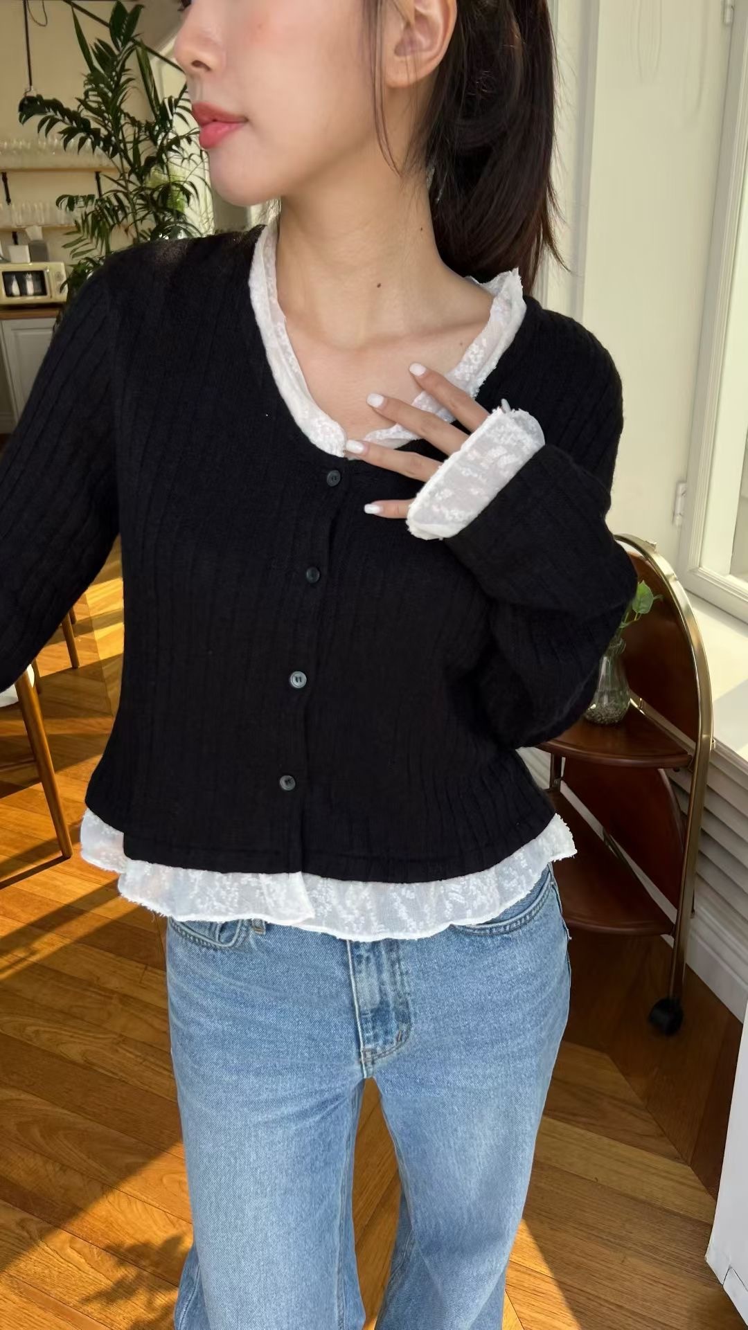 《現貨》黑色假兩件