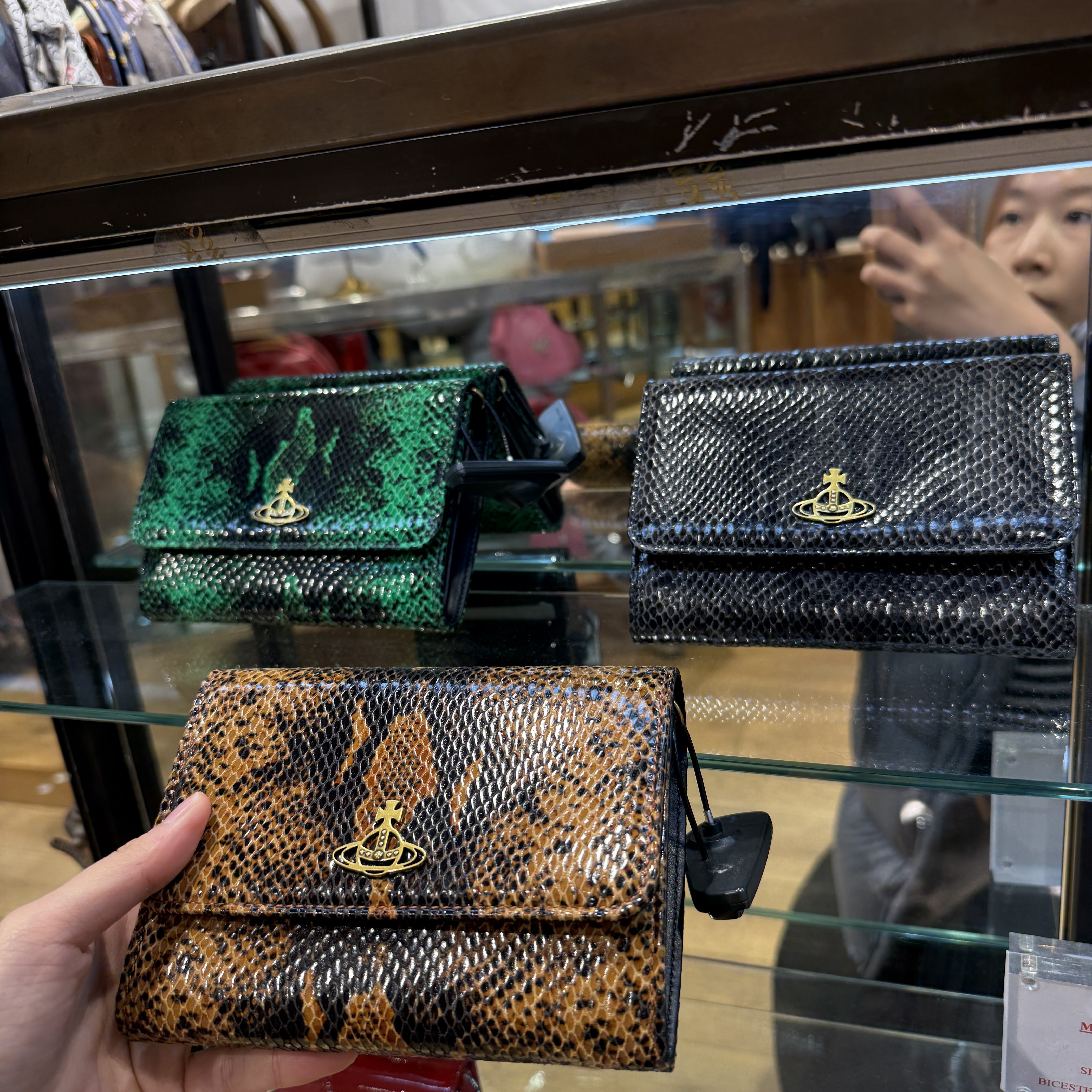 Vivienne Westwood Python Crossbody wallet on chain 3 colors