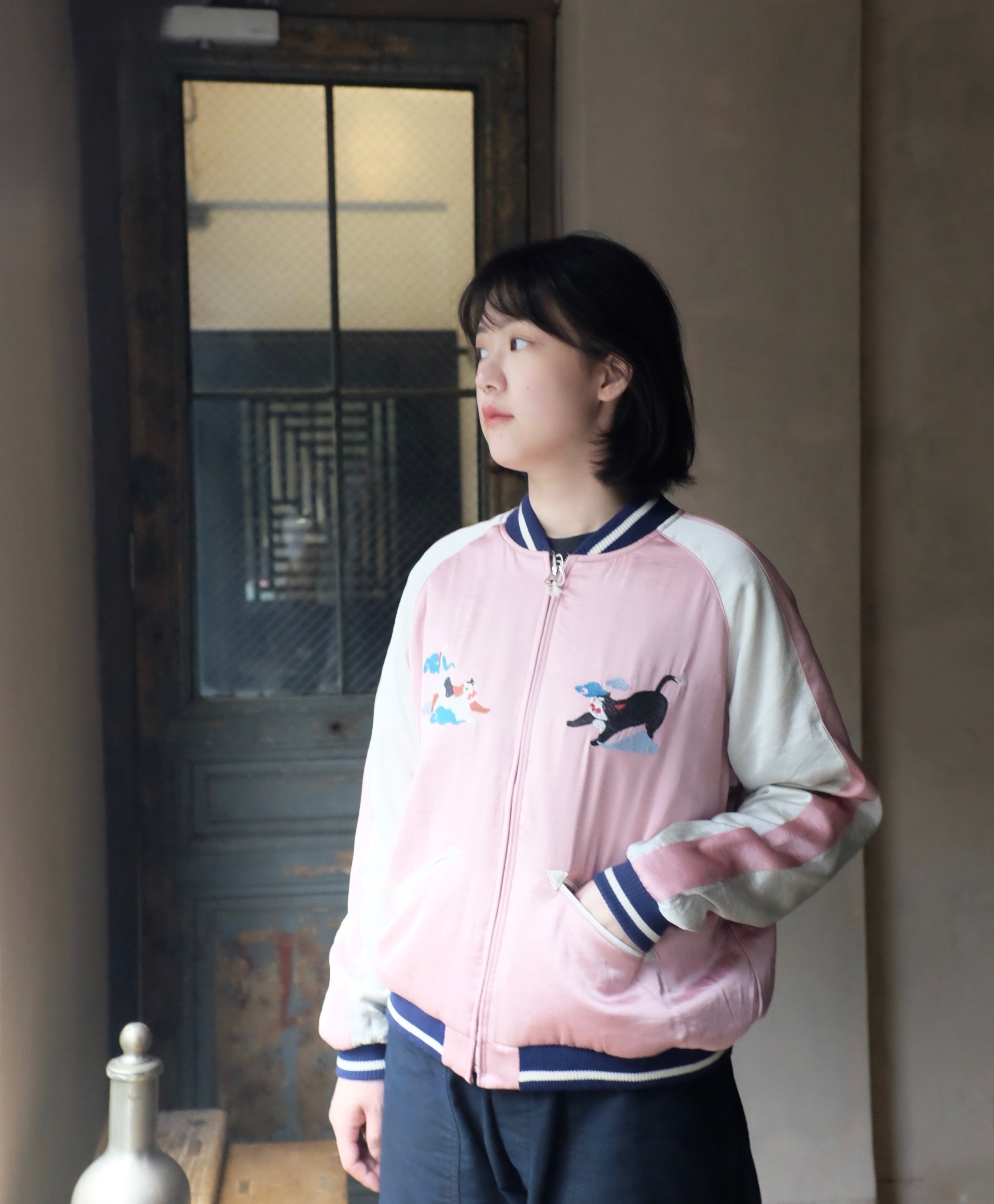 HOUSTON SOUVENIR JACKET (百猫) / Pink