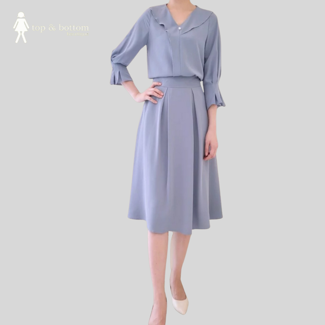 CHIFFON M/SLEEVE BLOUSE