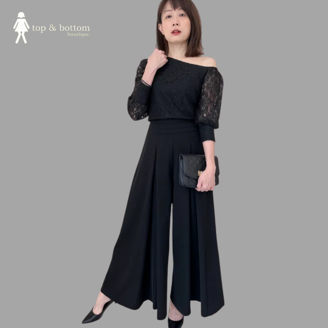 ONE SHOULDER LACE BLOUSE