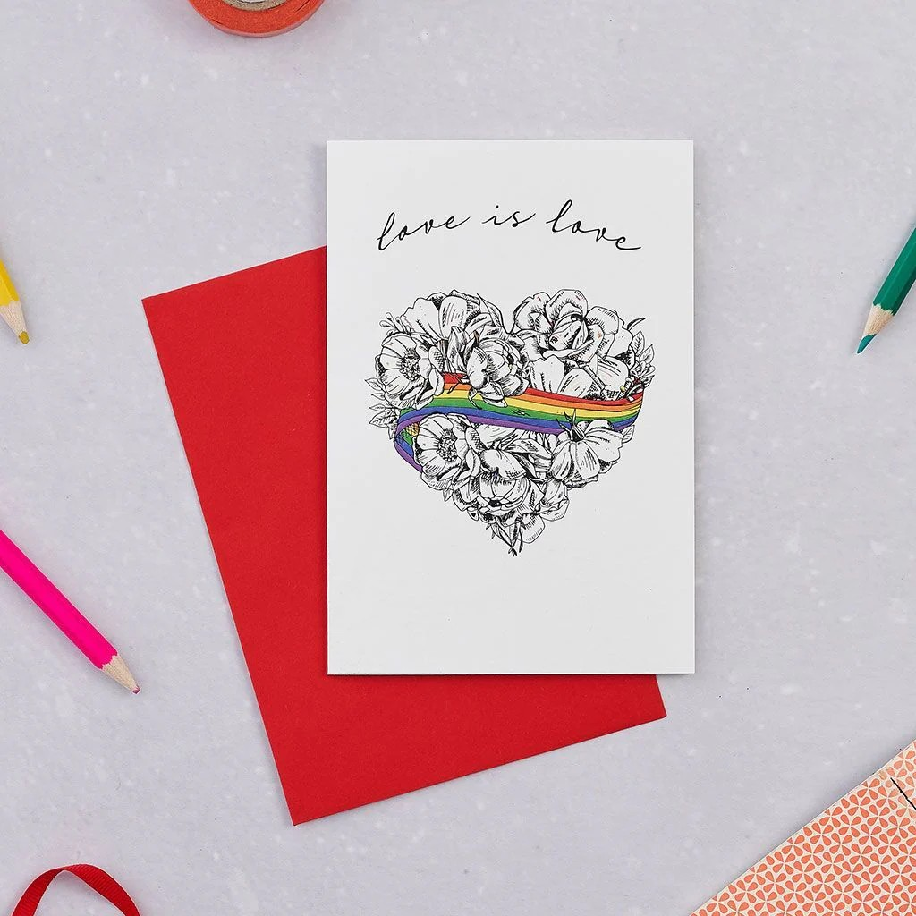 1VE1026-158 VICTORIA EGGS Love is Love Greeting Card #LLC01 (D-EU-E)