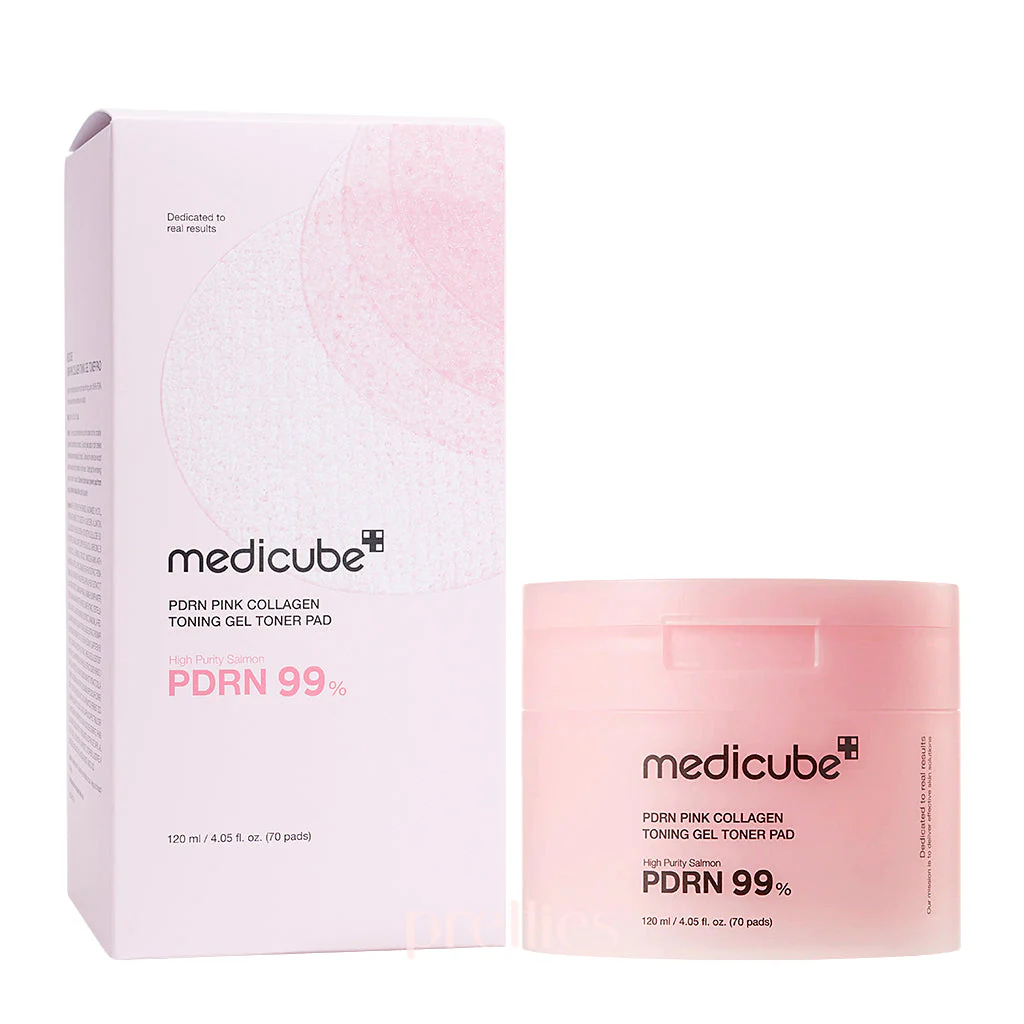 Medicube PDRN粉紅膠原凝膠爽膚棉 120ml 70pads
