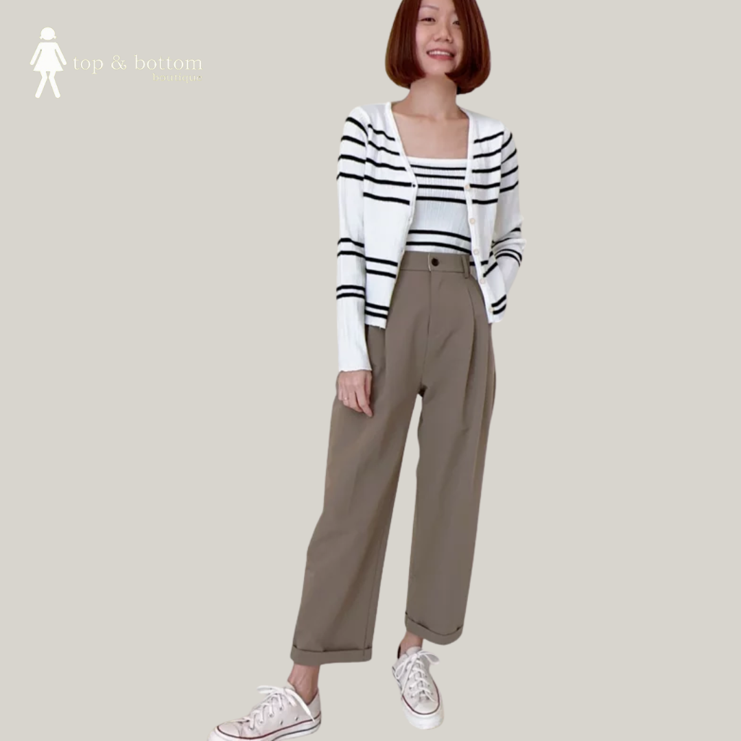 HIGH WAIST FOLDED HEM PANT