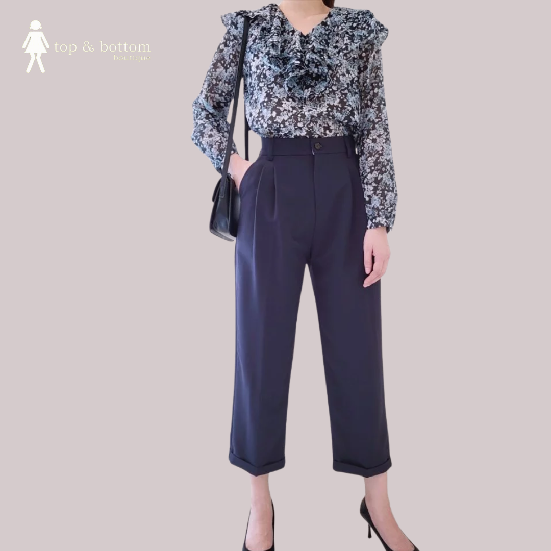 HIGH WAIST FOLDED HEM PANT