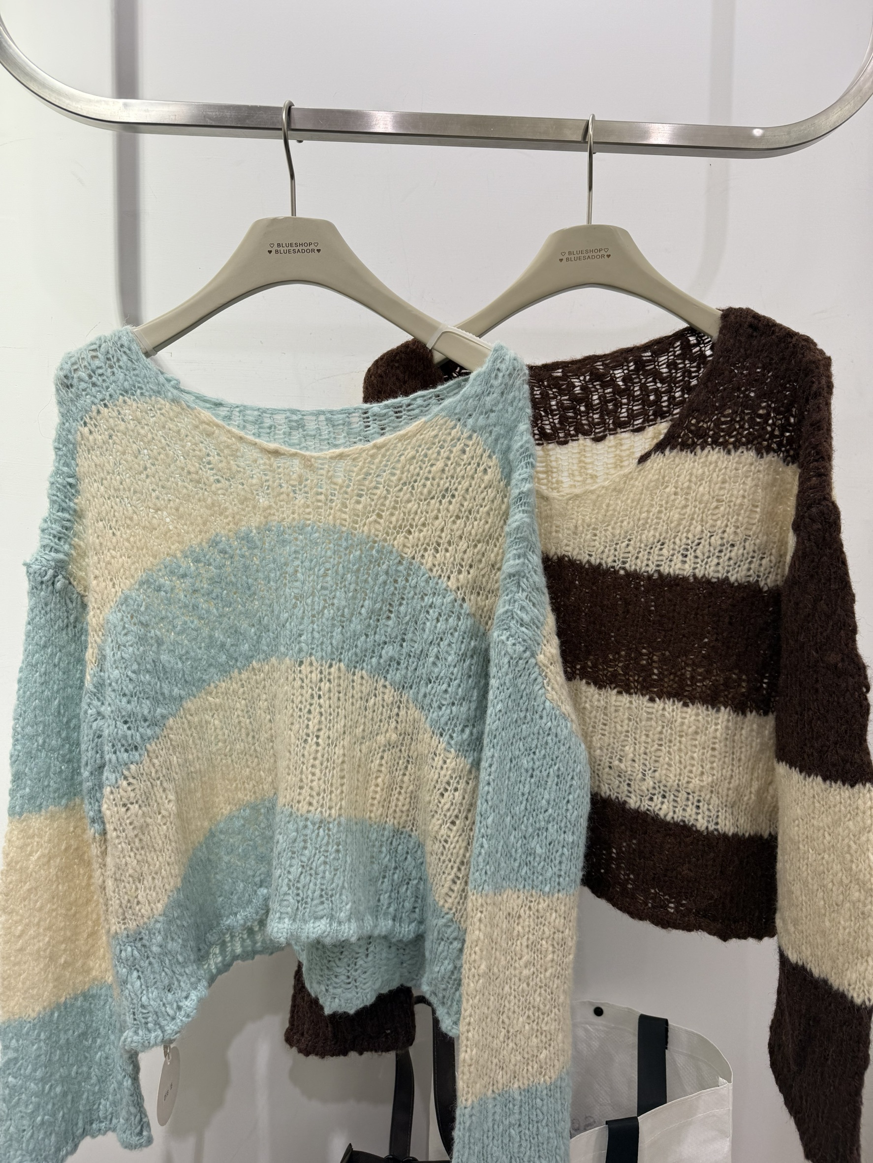 8998 粗條紋毛衣