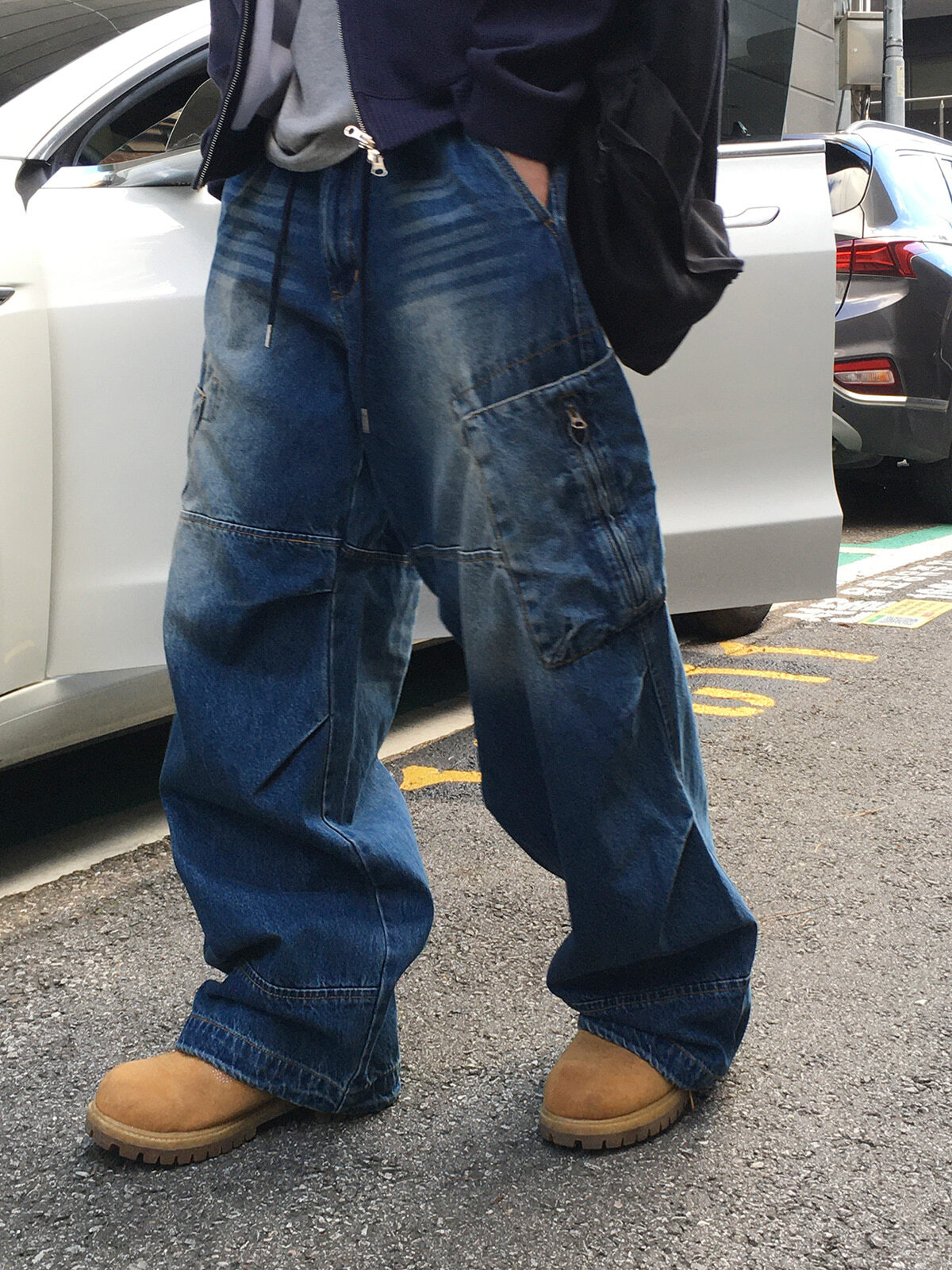 Cypher 拉鍊工裝牛仔褲