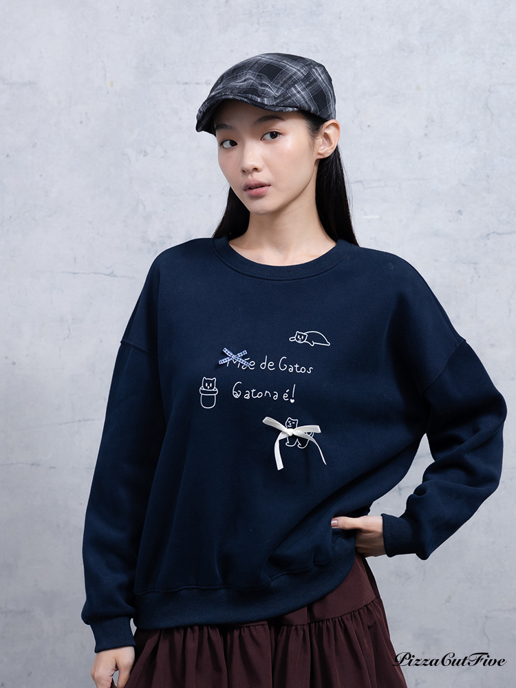 立體蝴蝶結衛衣/大學T PizzaCutFive PCF253408047