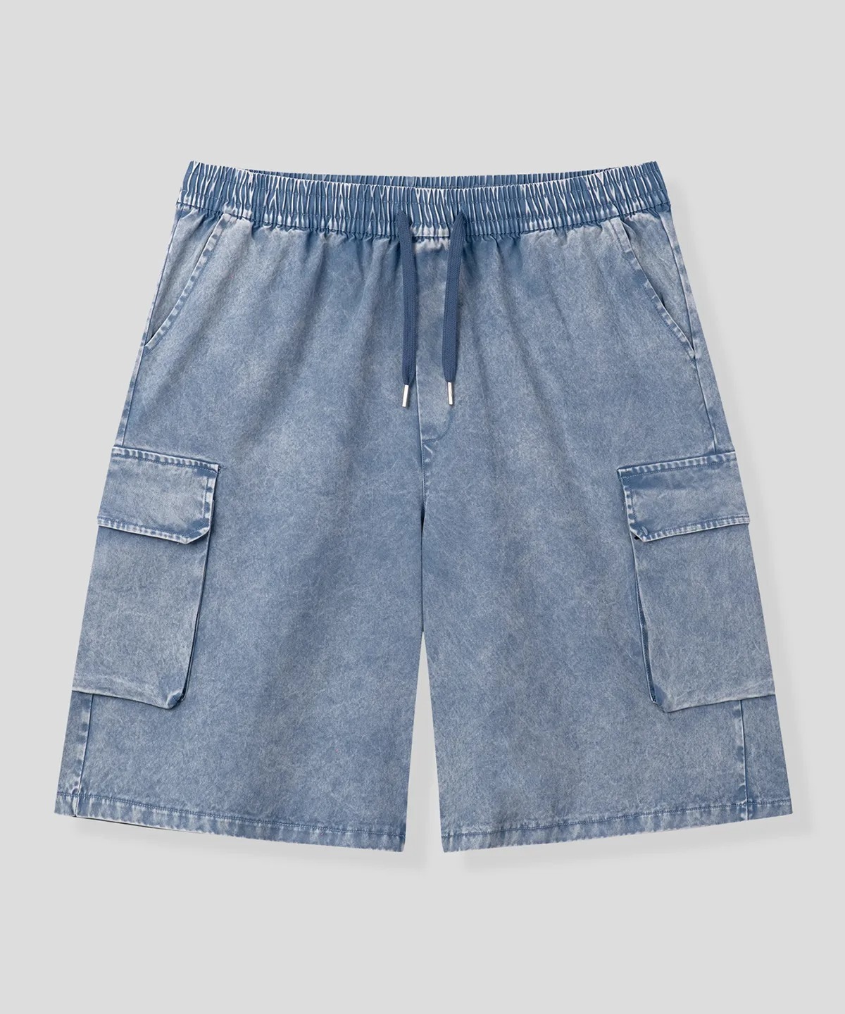 BLACK MOMENT Tencel Pigment Washed Cargo Half Pants