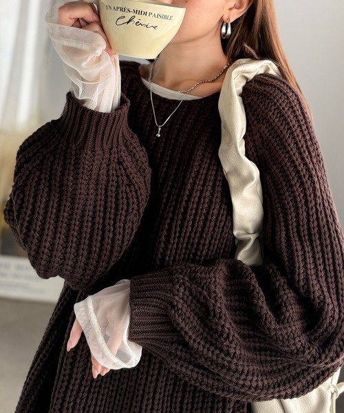 日本🇯🇵連線 Classical Elf 背部麻花鏤空x寬鬆羅紋大插肩針織 針織 套頭衫 麻花 寬鬆 長袖 4色(任買兩件711免運)/預購