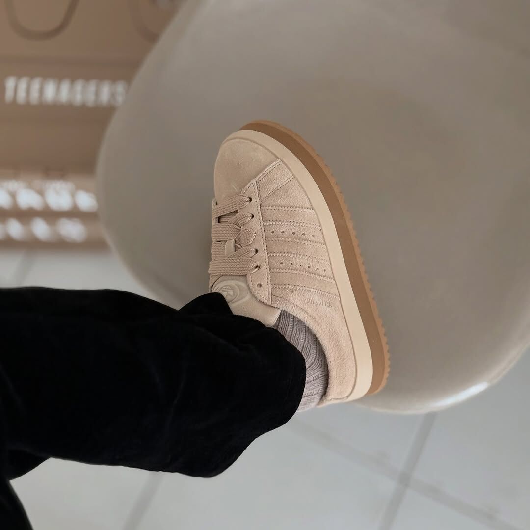 ADIDAS CAMPUS 00S 毛毛拖鞋 穆勒鞋 保暖 奶茶色 大地色 焦糖底 麂皮 厚底 增高 女鞋 JR3732 / 預購