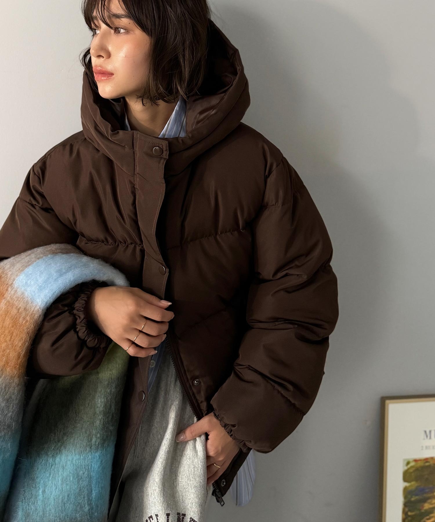 🇯🇵 日系品牌 JAVA 排扣 拉鍊 人造羽絨外套 連帽外套 黑色 杏色 咖啡色 秋冬 保暖 寒流必備 / 預購