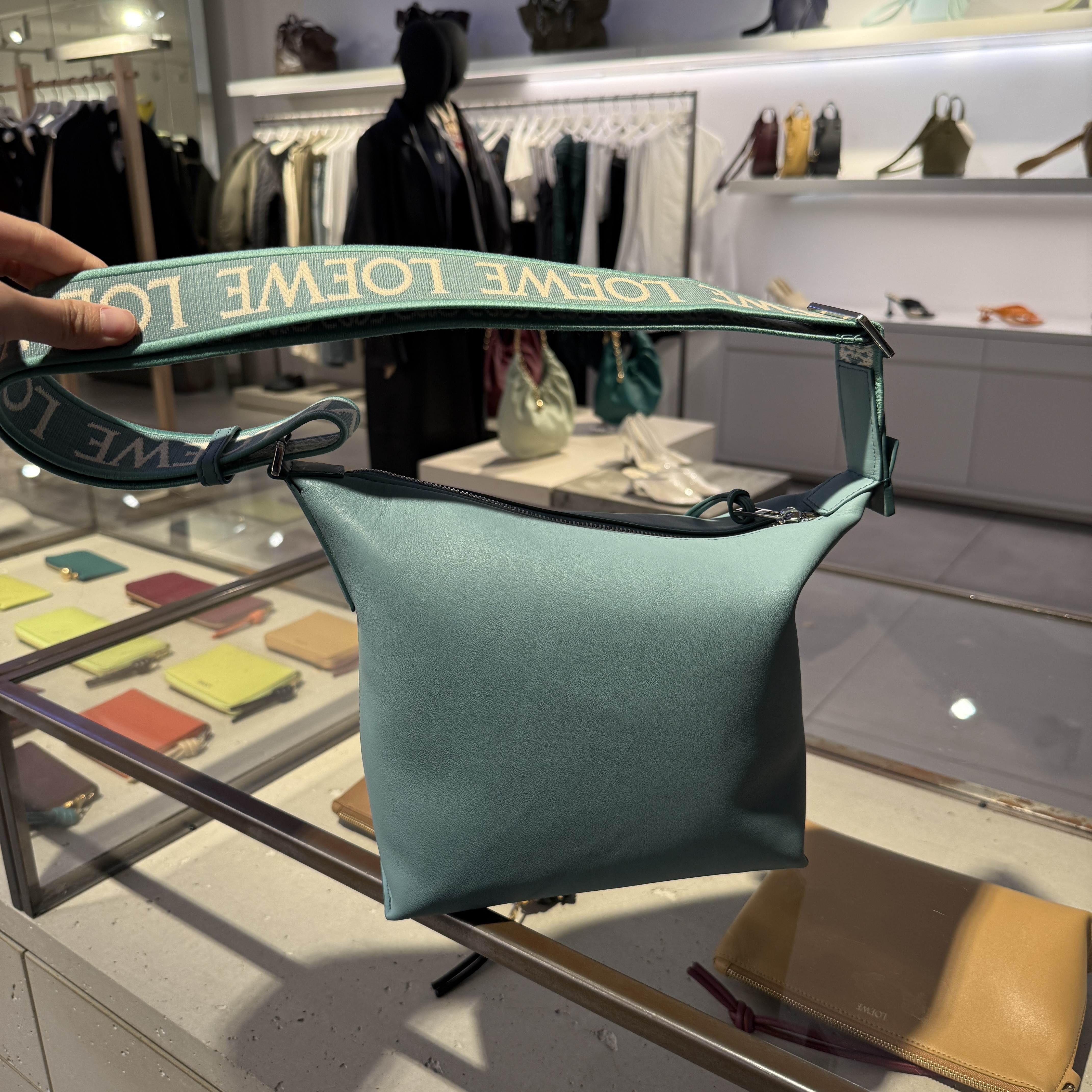 Loewe Cubi Crossbody bag Water blue