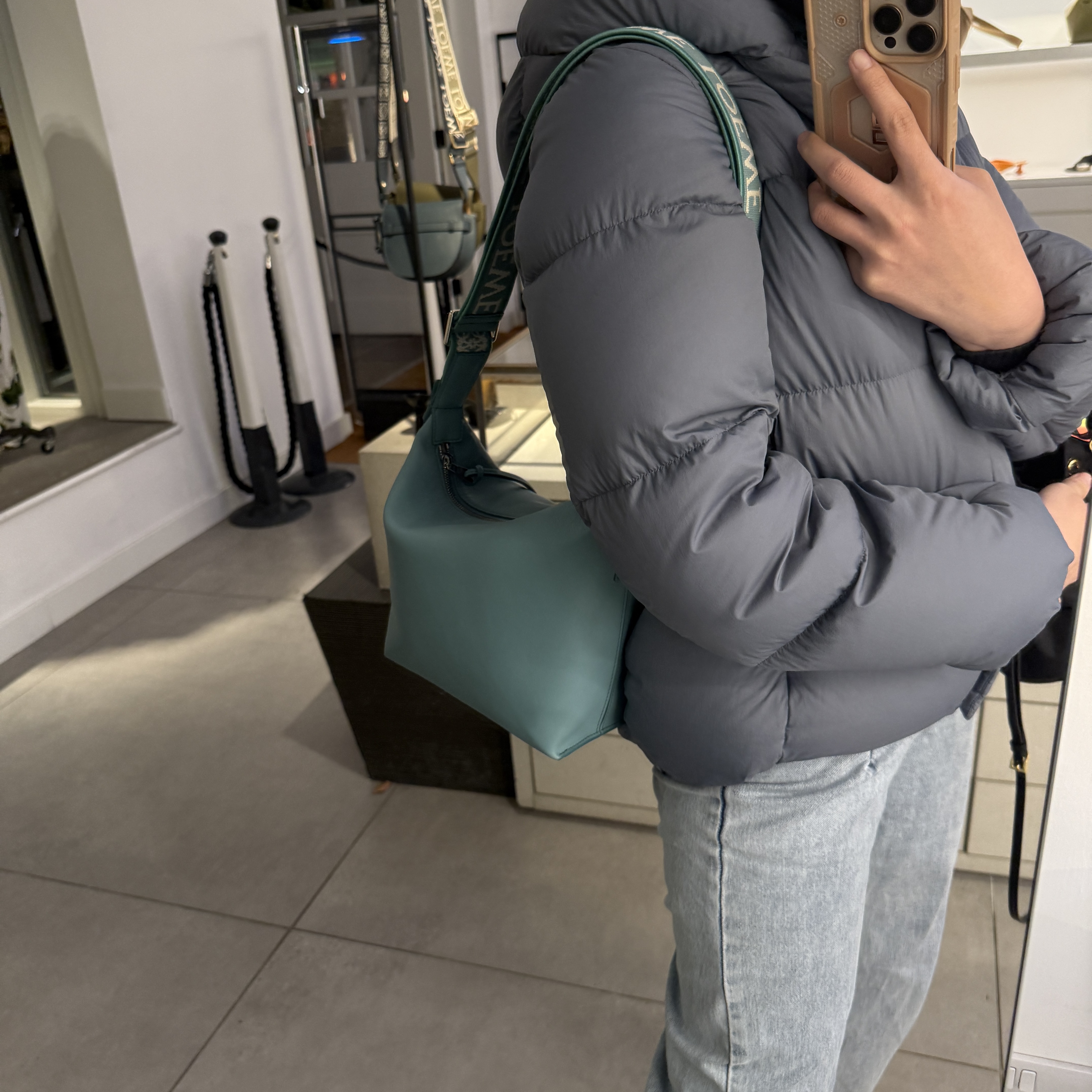 Loewe Cubi Crossbody bag Water blue