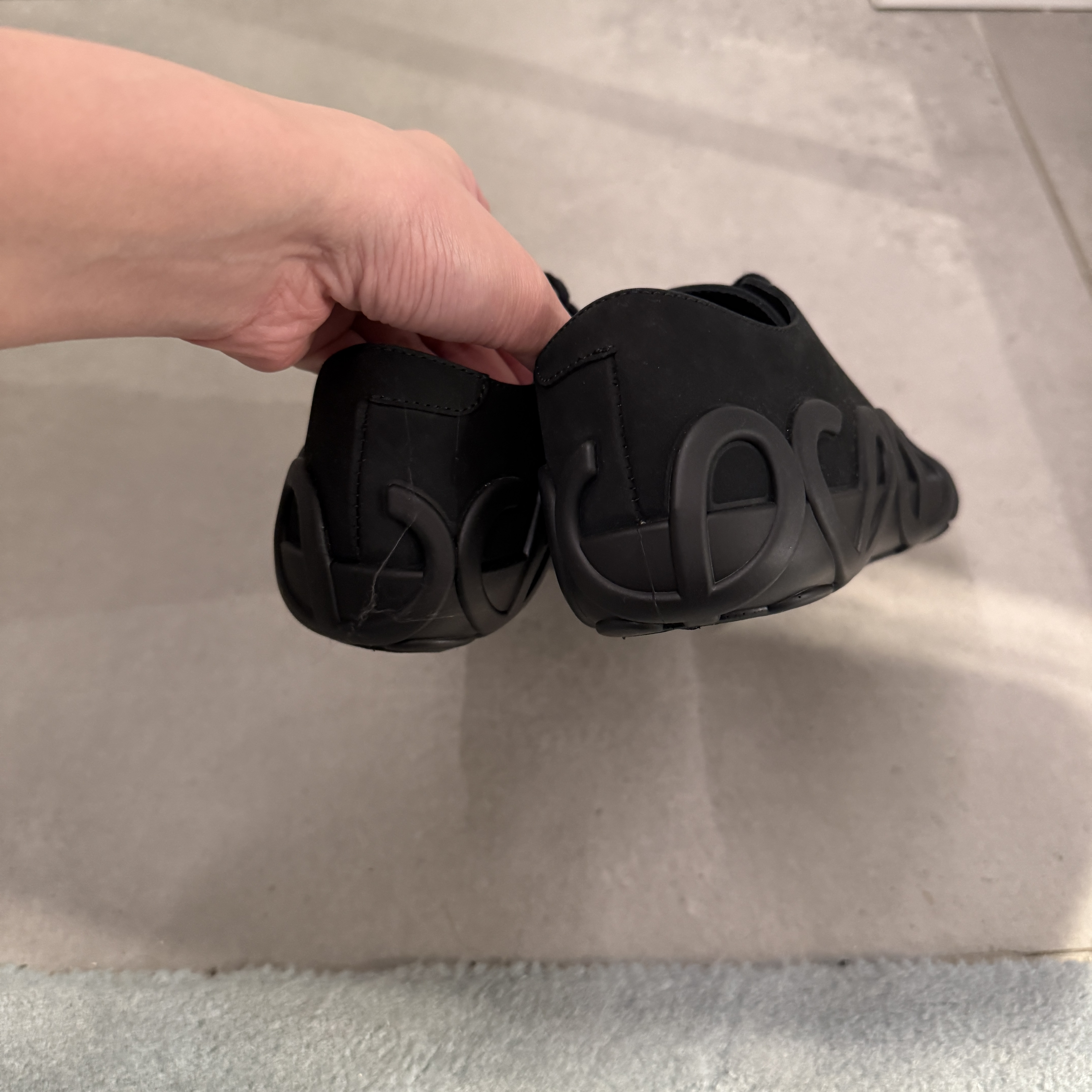 Loewe Rise Lace up Sneakers black and white