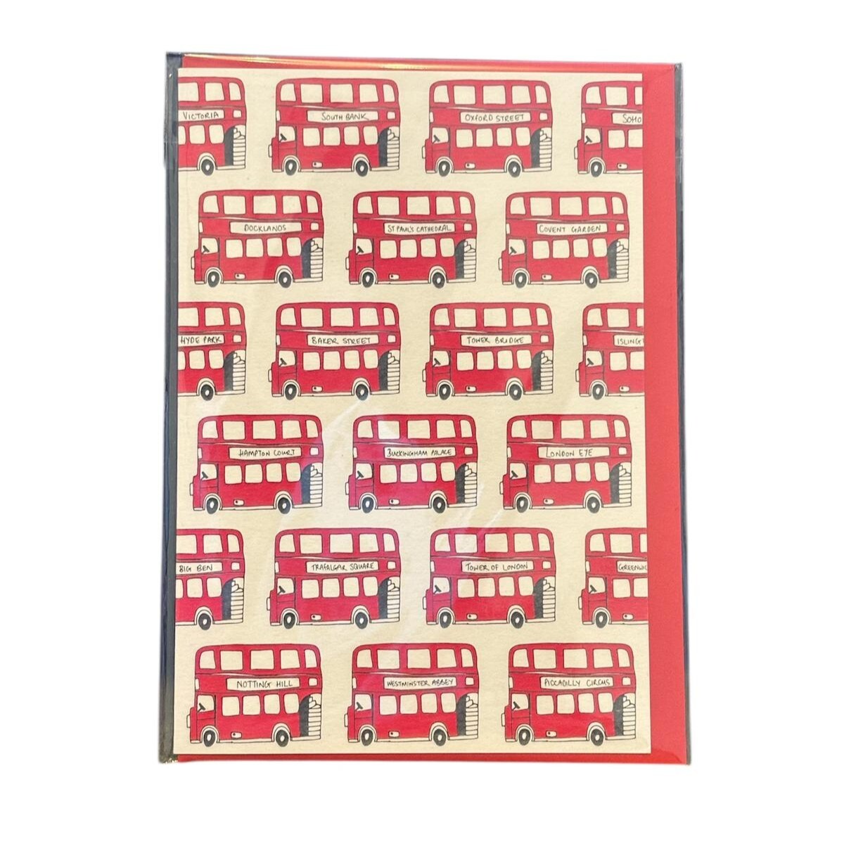 1VE1026-164 VICTORIA EGGS London Buses Greeting Card #SLC02 (D-EU-E)