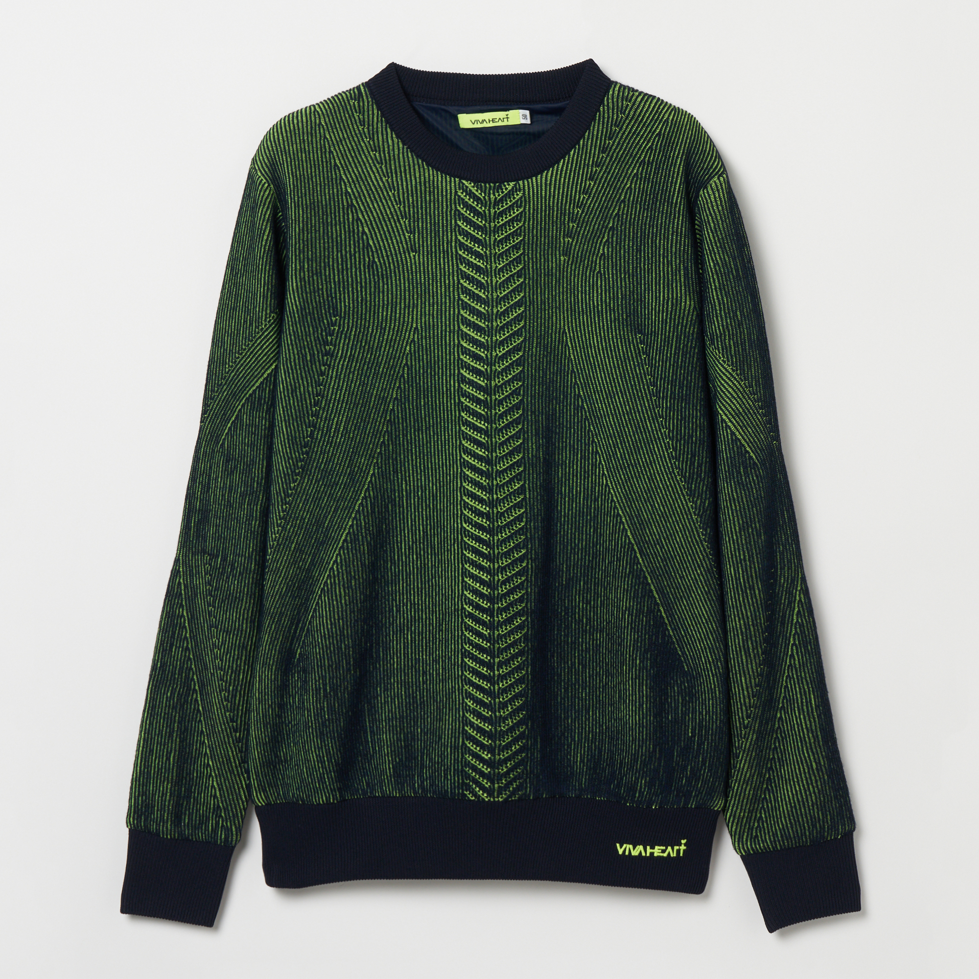 男士-修身提花長袖針織衫