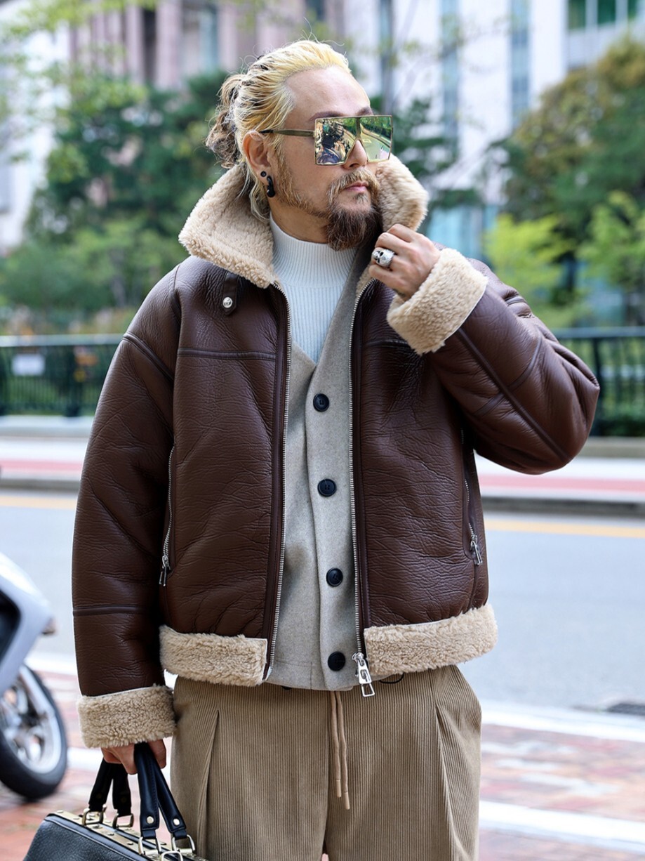 爆裂紋皮革毛皮野馬