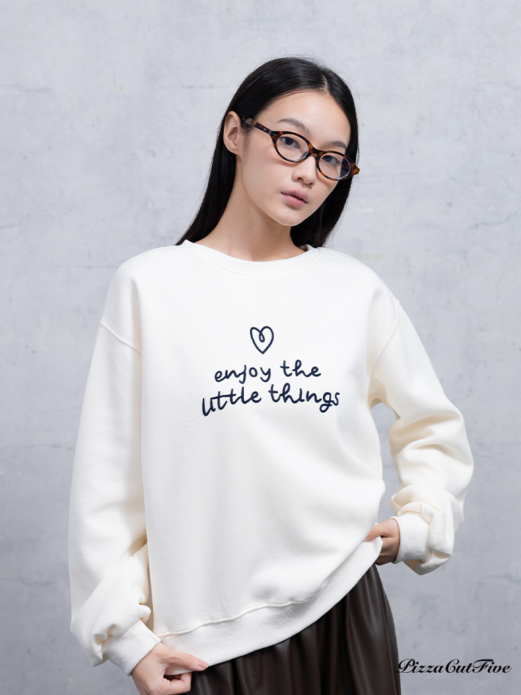 愛心字母衛衣/大學T PizzaCutFive PCF253408049