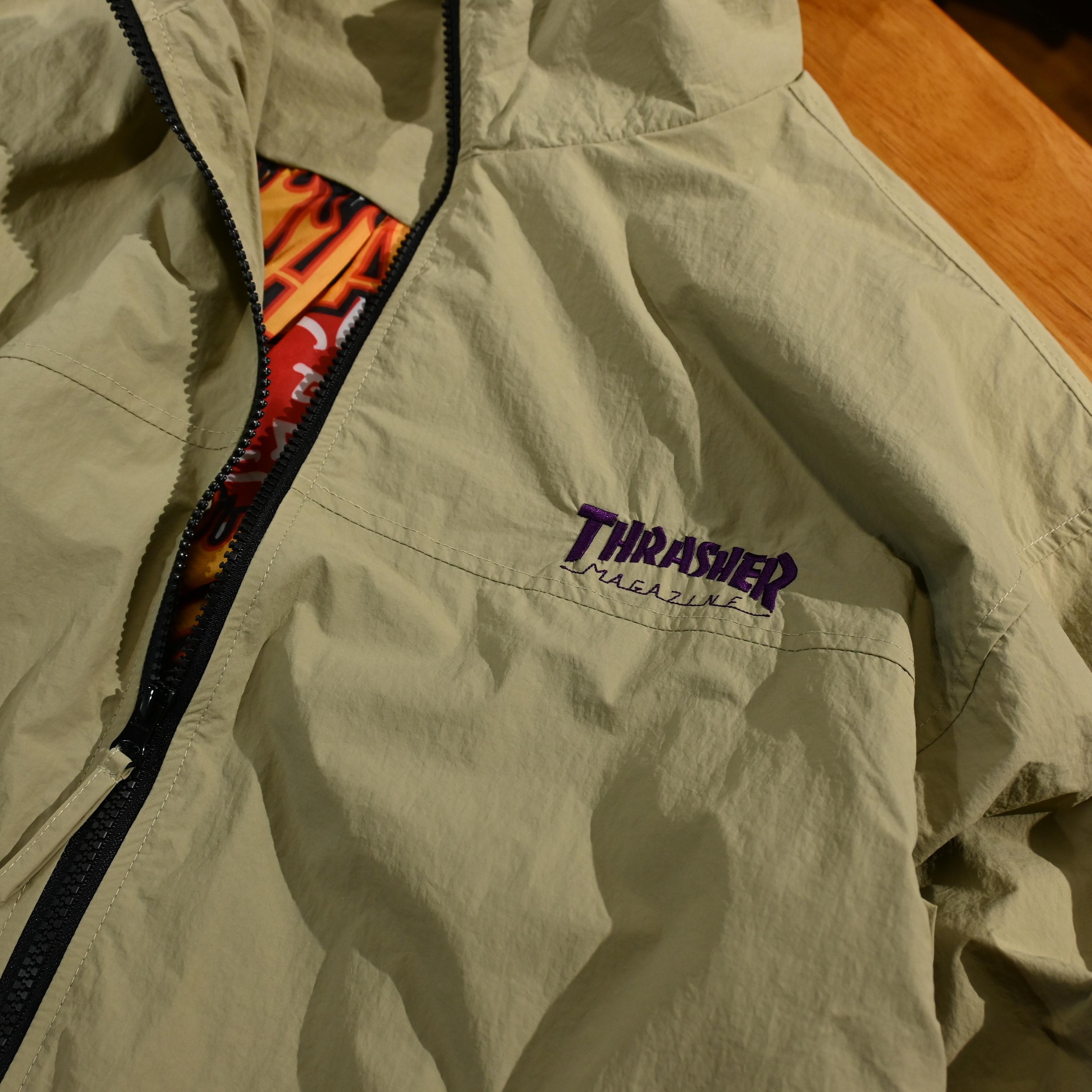 Thrasher JP All-Over Patterned Lined nylon jacket